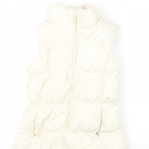 Lands' End Girls Ivory Puffer Jacket 10-11 Years Winter