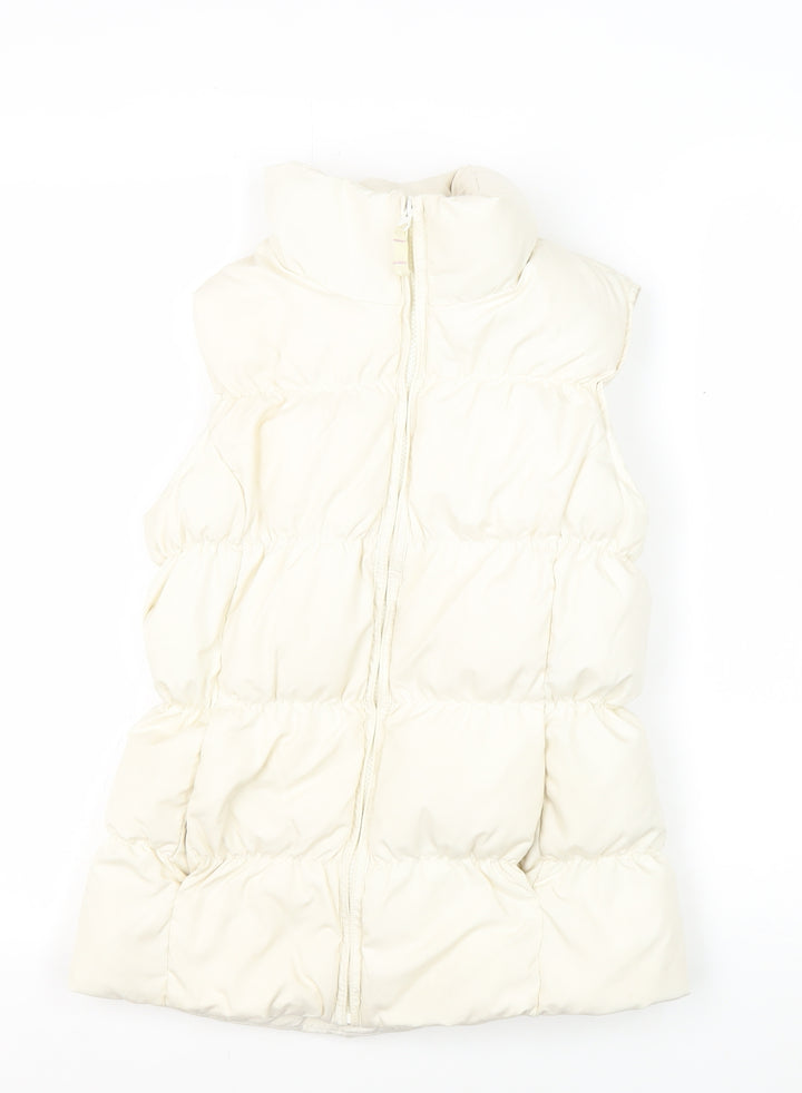 Lands' End Girls Ivory Puffer Jacket 10-11 Years Winter
