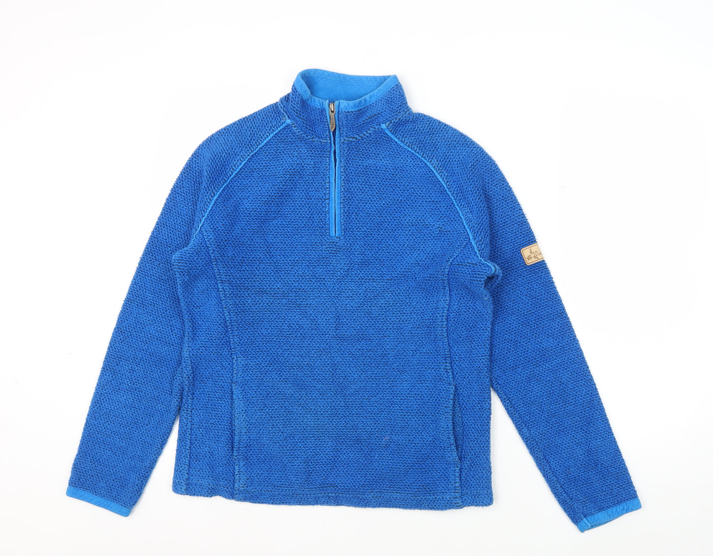 Weird Fish Women's Blue Knit Zip Sweatshirt S