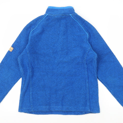 Weird Fish Women's Blue Knit Zip Sweatshirt S