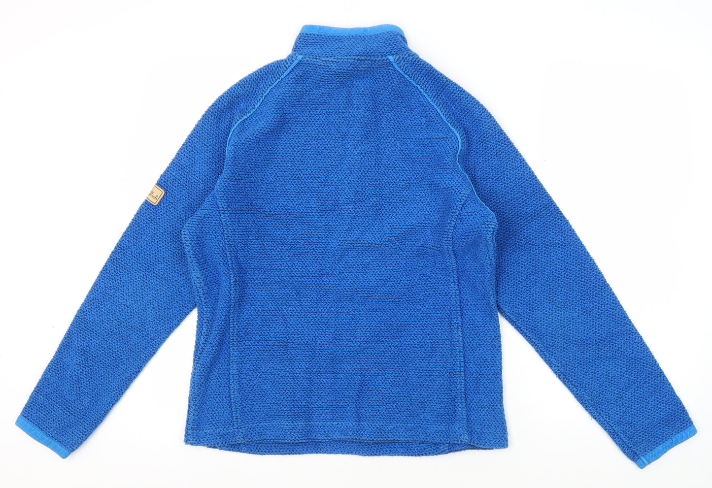 Weird Fish Women's Blue Knit Zip Sweatshirt S