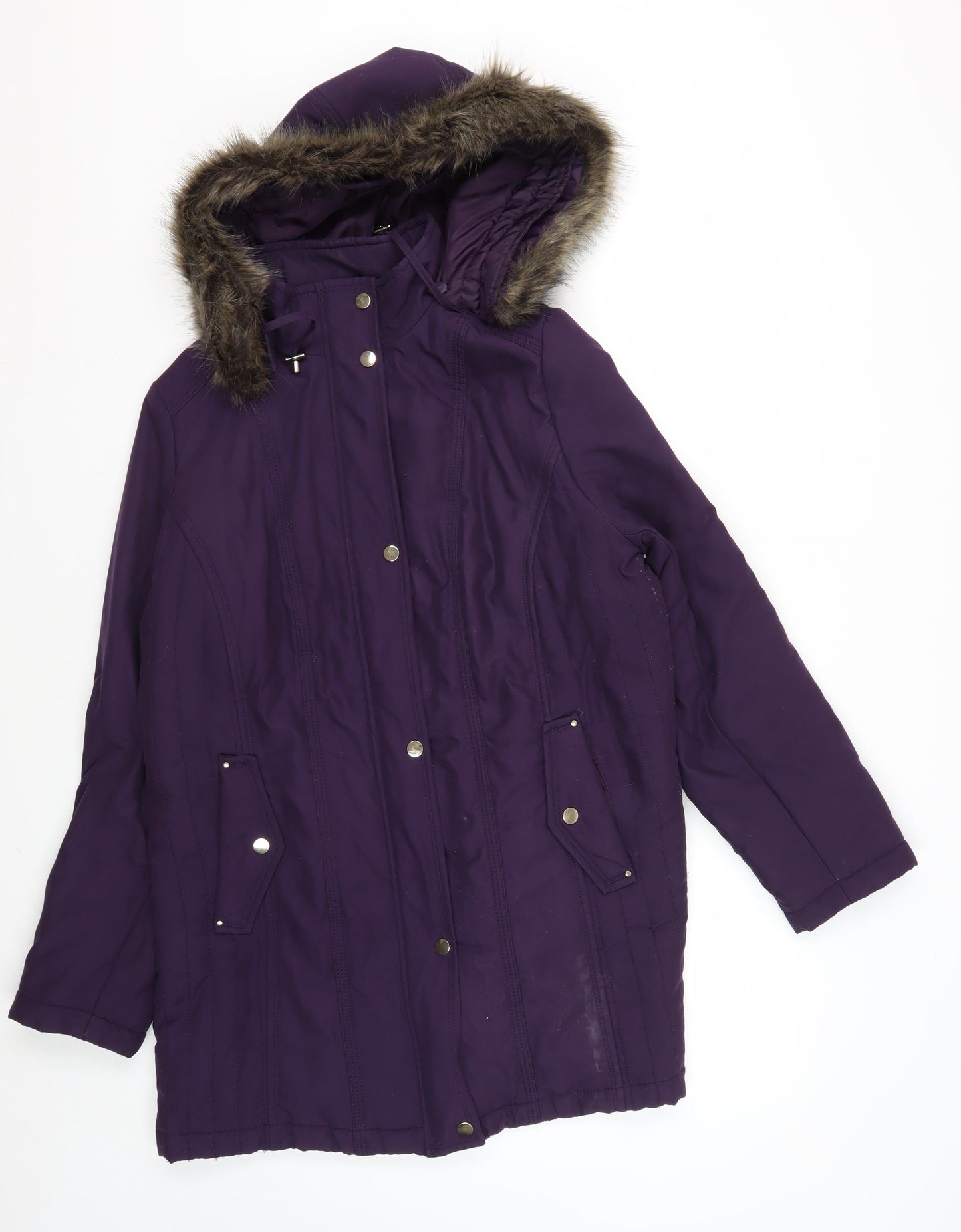 Marks and Spencer Purple Women's Parka Coat UK 14