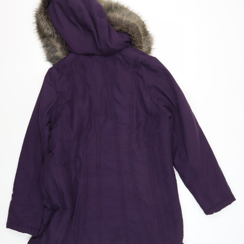 Marks and Spencer Purple Women's Parka Coat UK 14