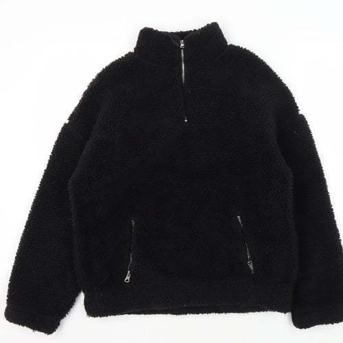 New Look Women's Black Fleece Sweatshirt, Size S