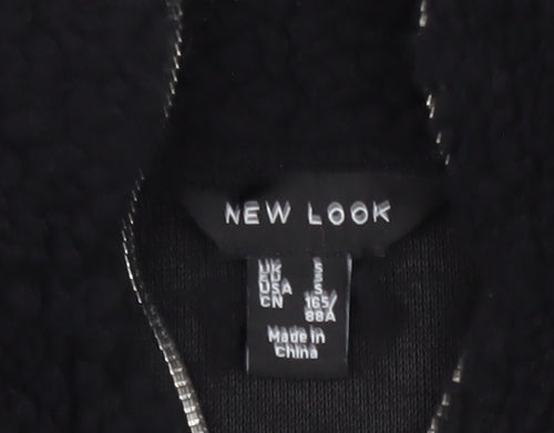 New Look Women's Black Fleece Sweatshirt, Size S