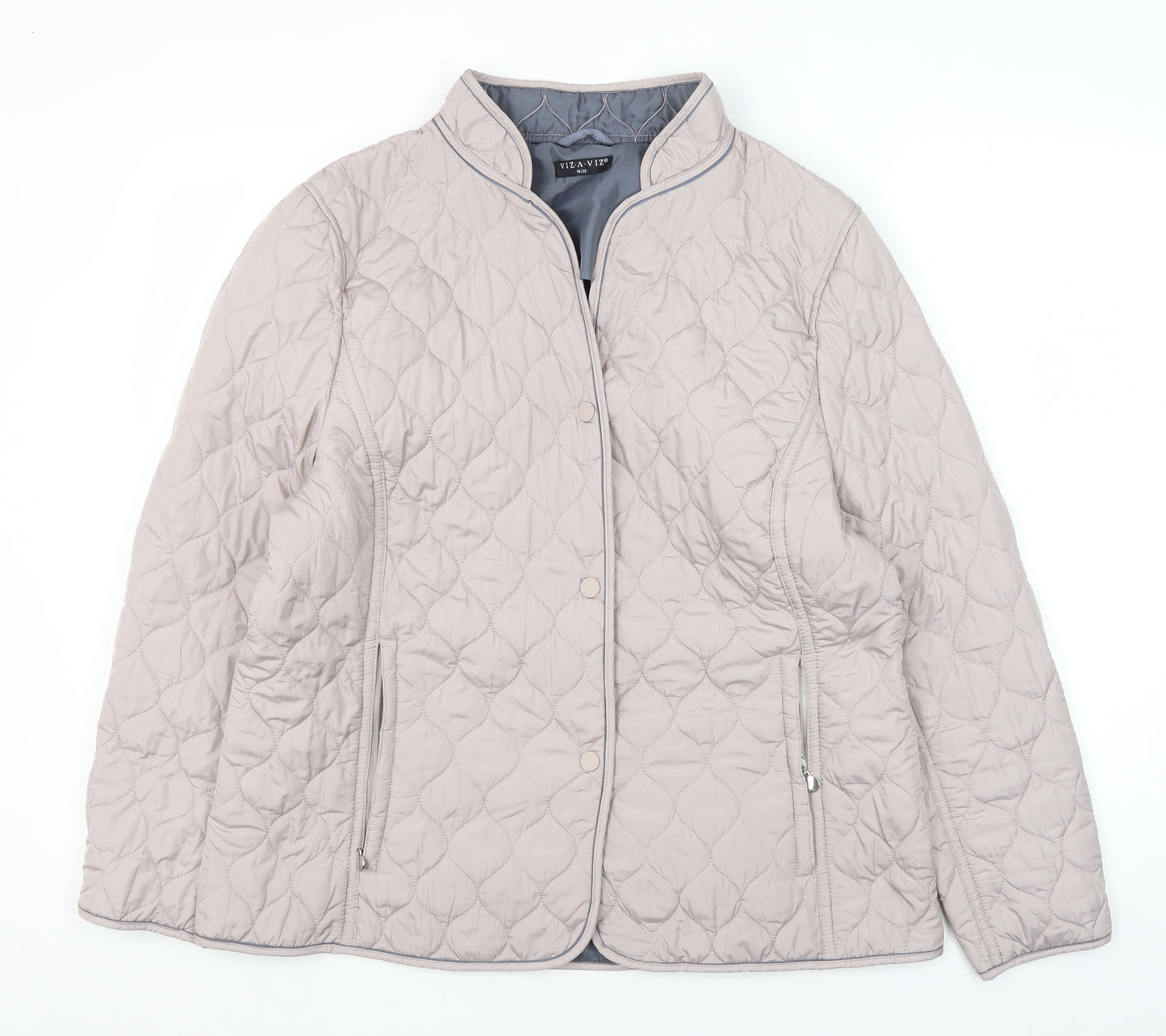 VIZ A VIZ Women's Beige Quilted Jacket Size 16