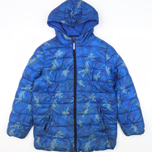 Fortnite Boys Blue Camouflage Puffer Jacket 12-13 Years