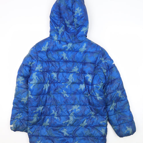 Fortnite Boys Blue Camouflage Puffer Jacket 12-13 Years