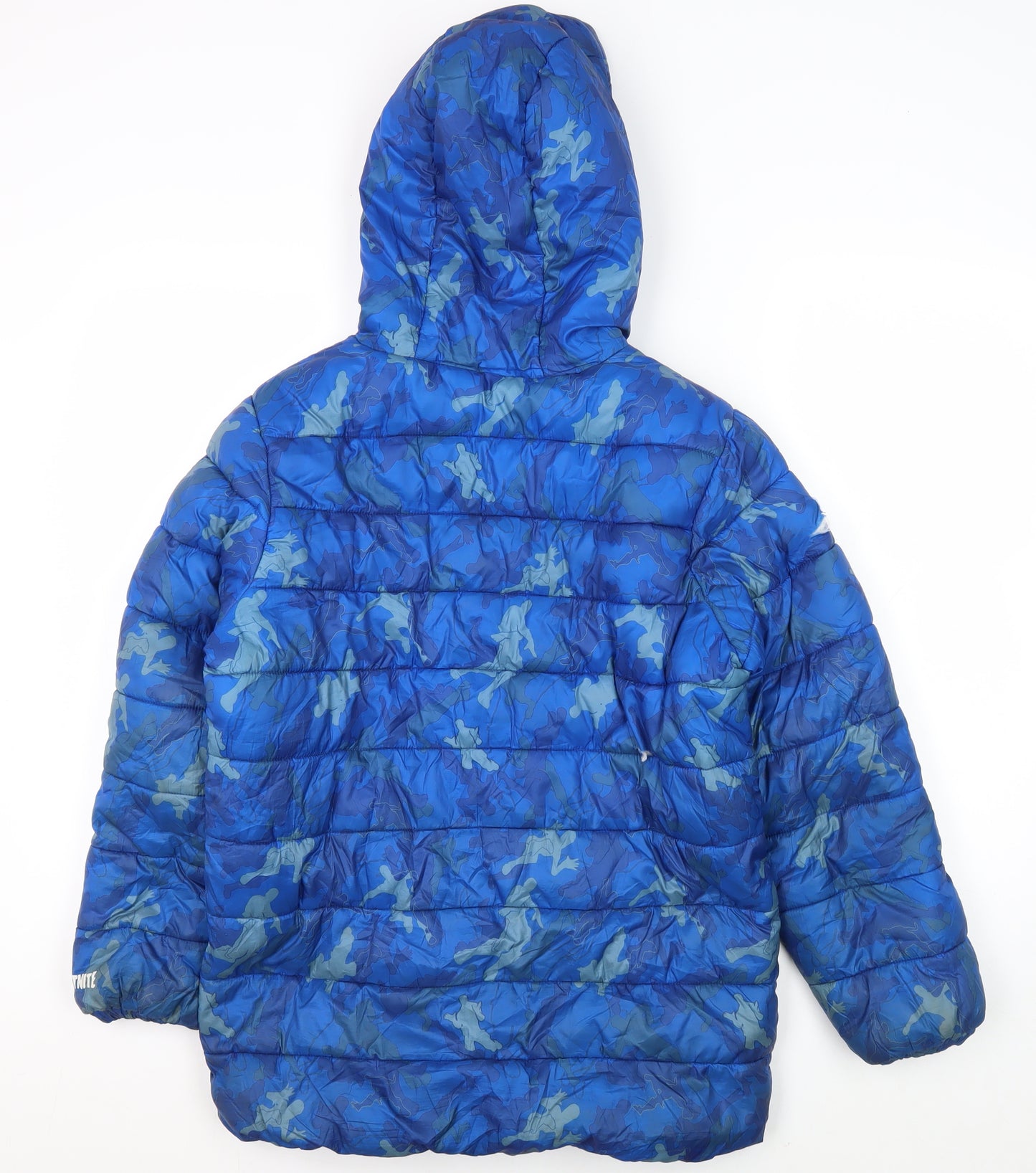 Fortnite Boys Blue Camouflage Puffer Jacket 12-13 Years