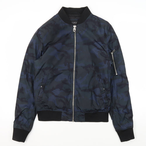 Zara Man Men's Camouflage Bomber Jacket S