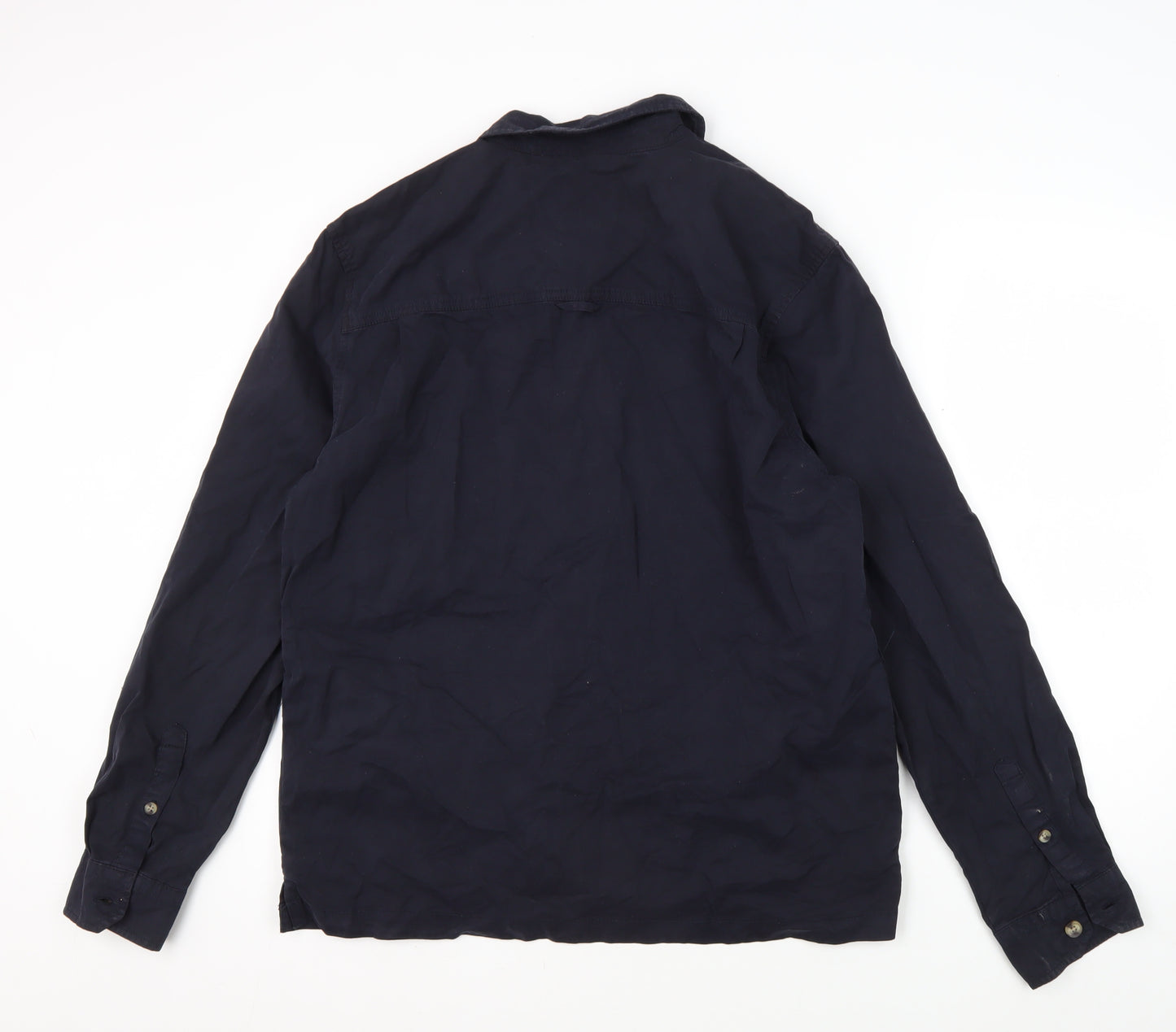 Topman Men's Blue Cotton Zip Jacket Size L