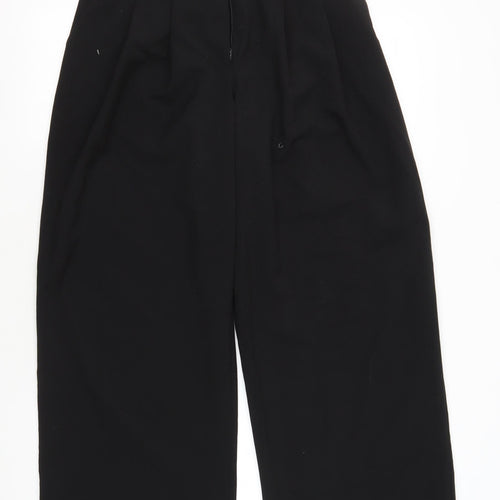 ASOS DESIGN Women's Black Wide-Leg Trousers, Size 10