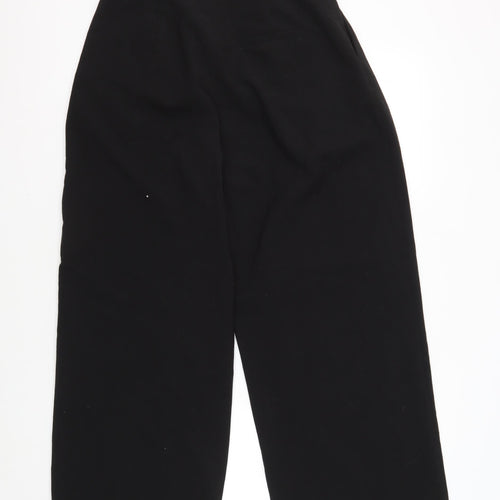 ASOS DESIGN Women's Black Wide-Leg Trousers, Size 10