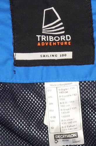 Tribord Boys Blue Waterproof Rain Coat Jacket 8-9 Years
