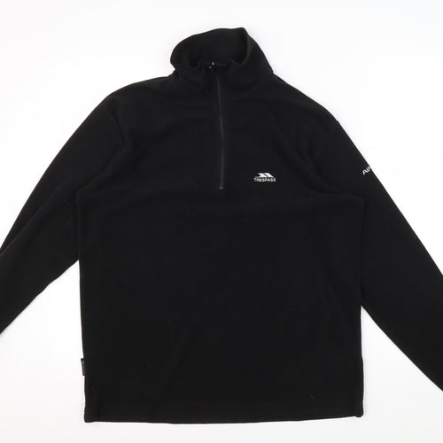Trespass Men's Black Pullover Sweatshirt, S - Lightweight Fleece