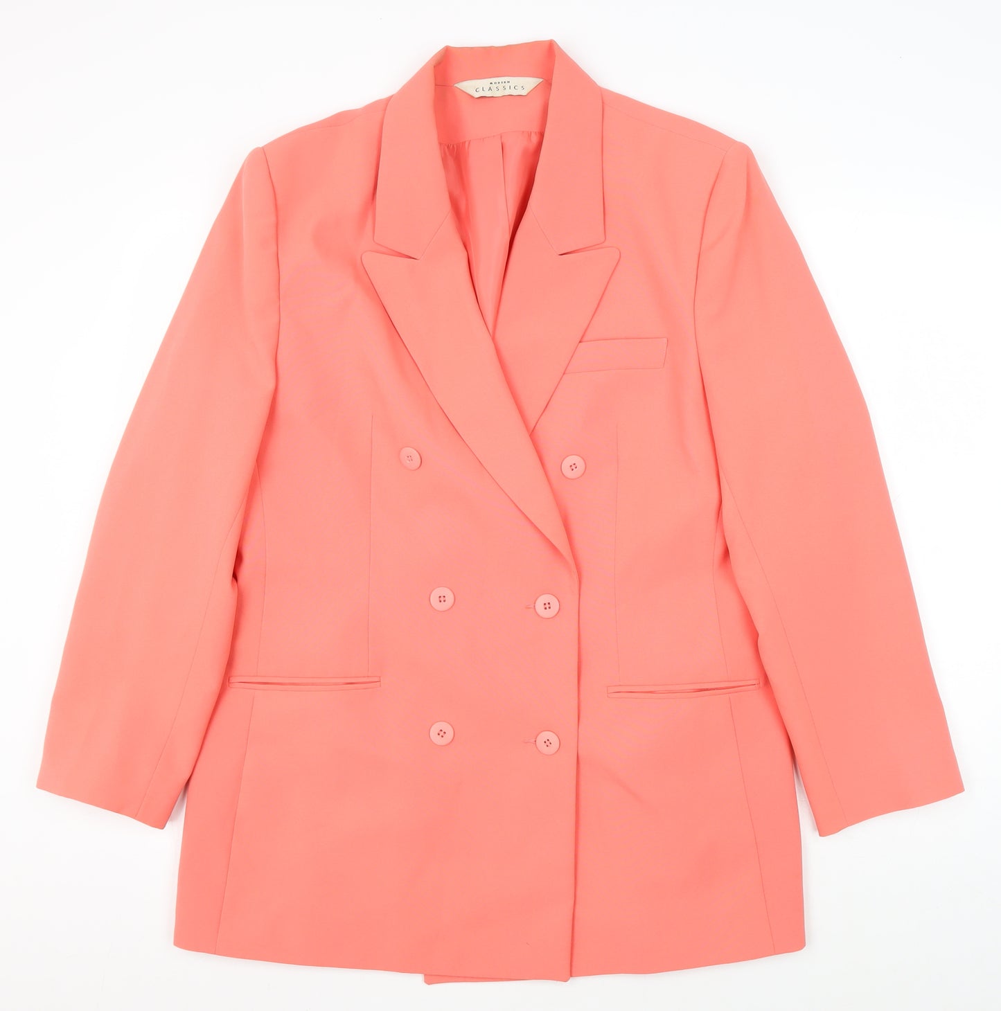 Modern Classics Women's Pink Double-Breasted Blazer