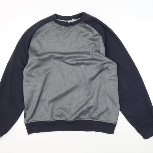 Ellesse Men's Blue Grey Sweatshirt L Logo Long Sleeve