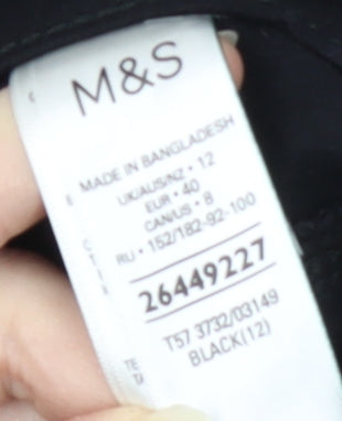 Marks & Spencer Women's Black Shorts, Size 12, Casual Comfort