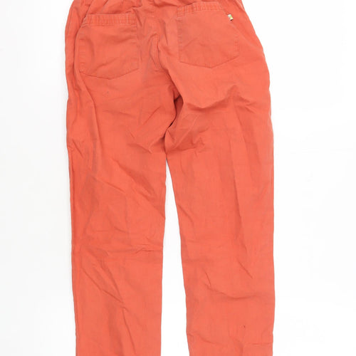 Frugi Boys Orange Elastic Waist Trousers 7 Years
