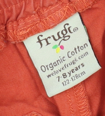 Frugi Boys Orange Elastic Waist Trousers 7 Years