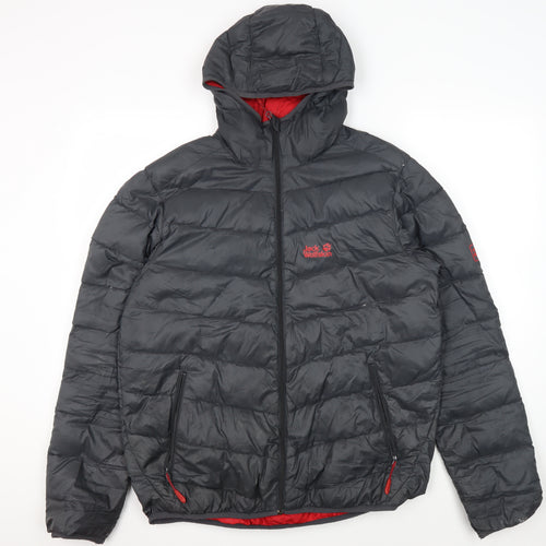 Jack Wolfskin Men's Grey Puffer Jacket Size L