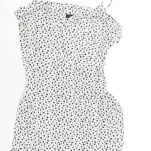 New Look Women's White Floral Slip Dress Size 18