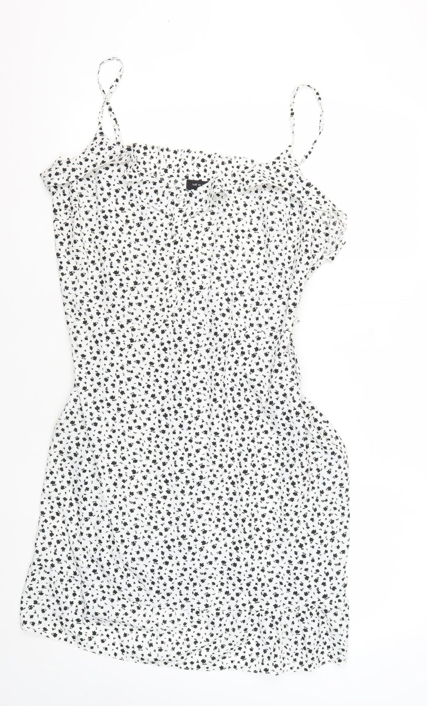 New Look Women's White Floral Slip Dress Size 18