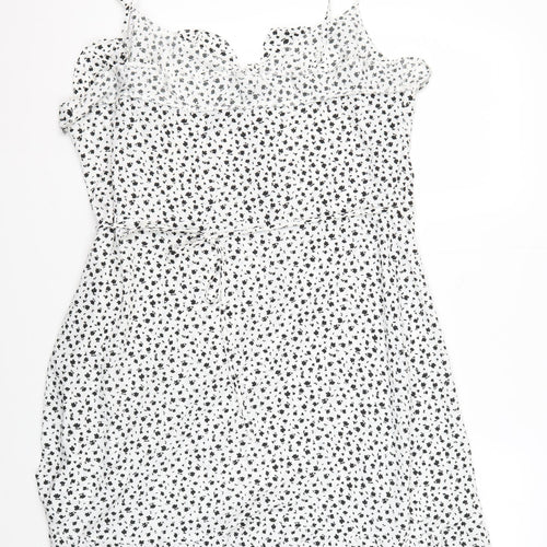 New Look Women's White Floral Slip Dress Size 18
