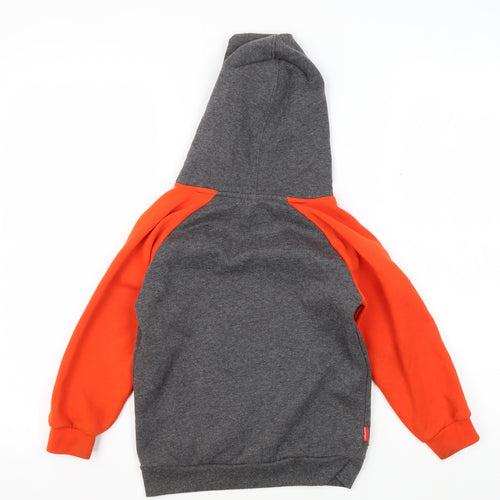Slazenger Boys Grey Orange Pullover Hoodie 5-6 Years