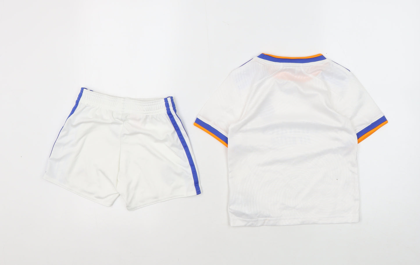 Adidas Boys Real Madrid Shorts Set, White, 3-4 Years