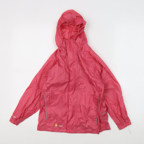 Hi Gear Girls Pink Rain Coat 5-6 Years Hooded Lightweight Jacket