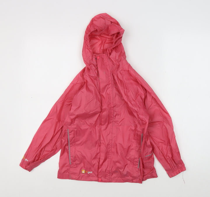 Hi Gear Girls Pink Rain Coat 5-6 Years Hooded Lightweight Jacket