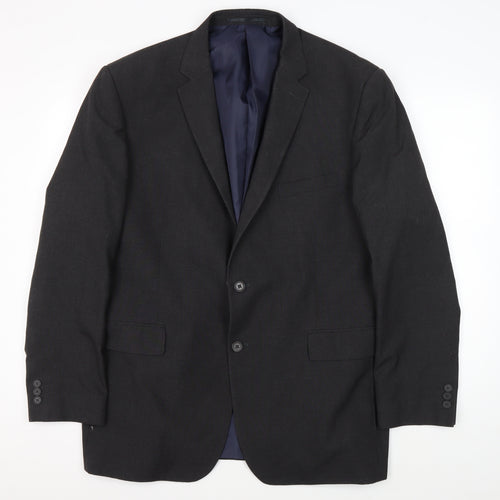 Scott & Taylor Men's Black Blazer 46R Regular Fit