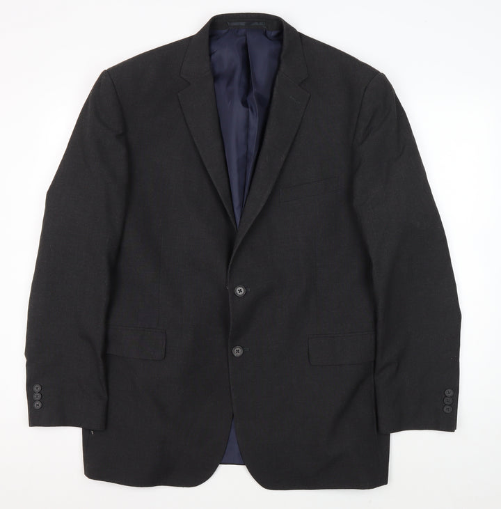 Scott & Taylor Men's Black Blazer 46R Regular Fit