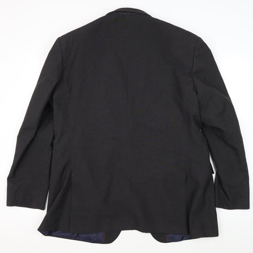 Scott & Taylor Men's Black Blazer 46R Regular Fit