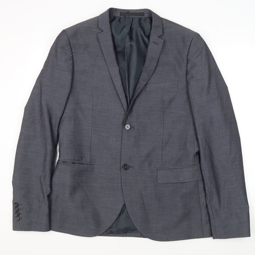 Topman Men's Grey Suit Jacket Size 40, Regular Fit