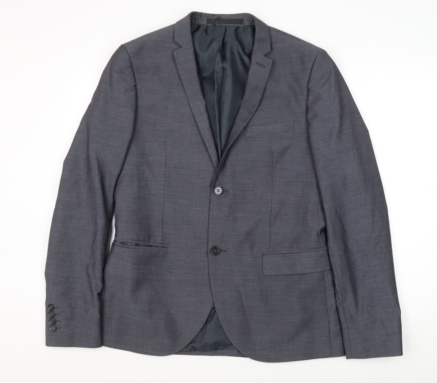 Topman Men's Grey Suit Jacket Size 40, Regular Fit