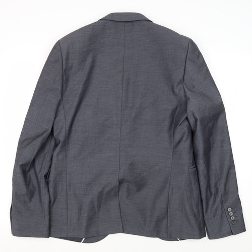 Topman Men's Grey Suit Jacket Size 40, Regular Fit