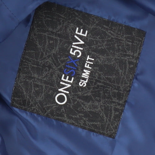 ONESIX5IVE Men's Blue Slim Fit Waistcoat Size 40R