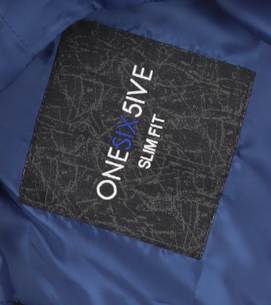 ONESIX5IVE Men's Blue Slim Fit Waistcoat Size 40R