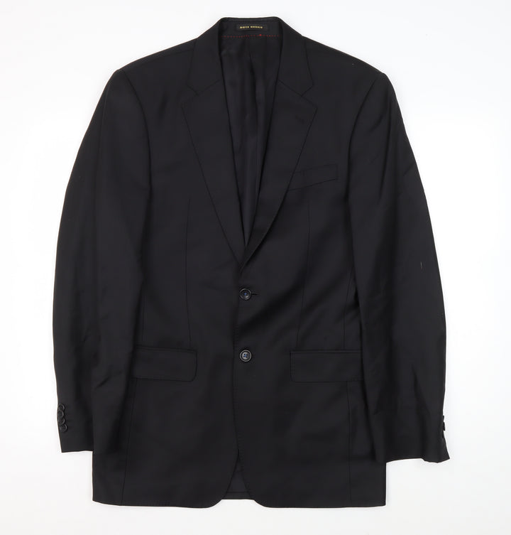 Marco Antonio Men's Black Wool Blazer Size 44