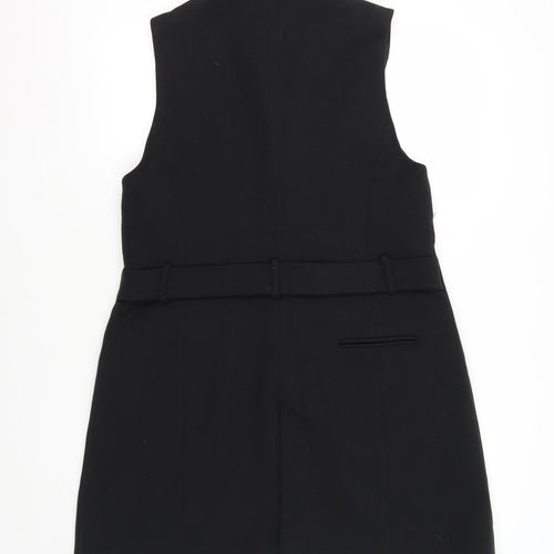 Zara Women's Black Sleeveless Belted Suit Jacket L