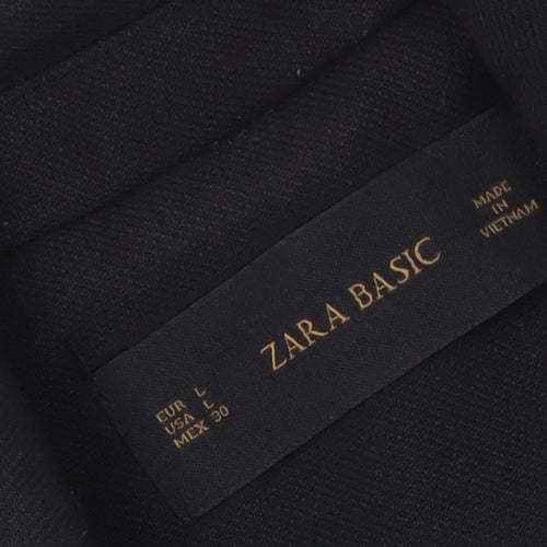 Zara Women's Black Sleeveless Belted Suit Jacket L
