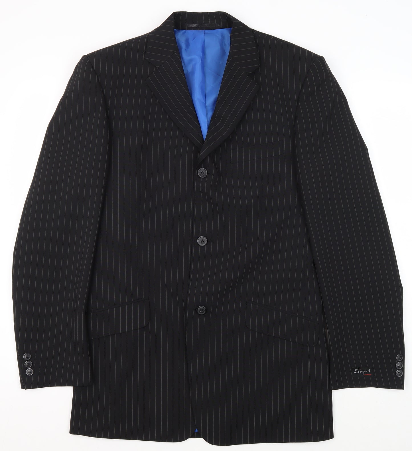 Signet London Men's Blue Striped Blazer Jacket 36 Long