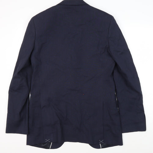 Marks and Spencer Men's Blue Blazer 38 Long Elegant
