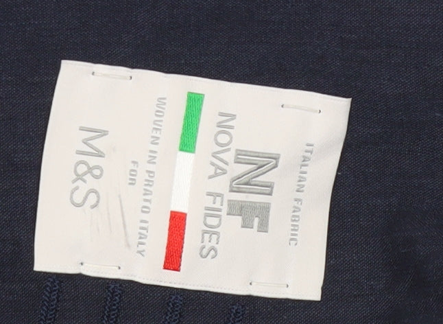 Marks and Spencer Men's Blue Blazer 38 Long Elegant