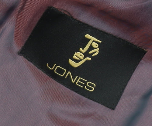 Jones Men's Grey Striped Blazer, 40L for Formal Events