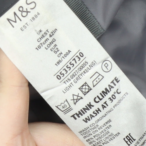 Marks and Spencer Grey Suit Jacket Men's 42 Long Formal