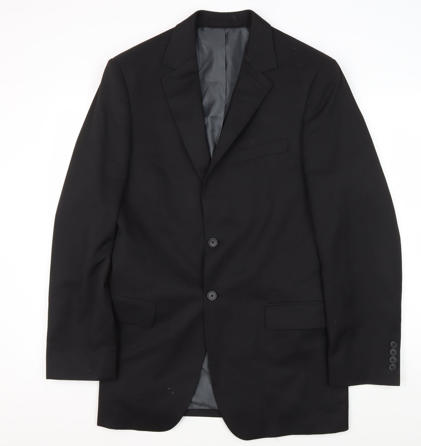 Marks and Spencer Men's Black Suit Jacket 40 Long Formal