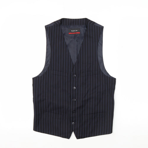 Burton Men's Blue Striped Waistcoat 38R